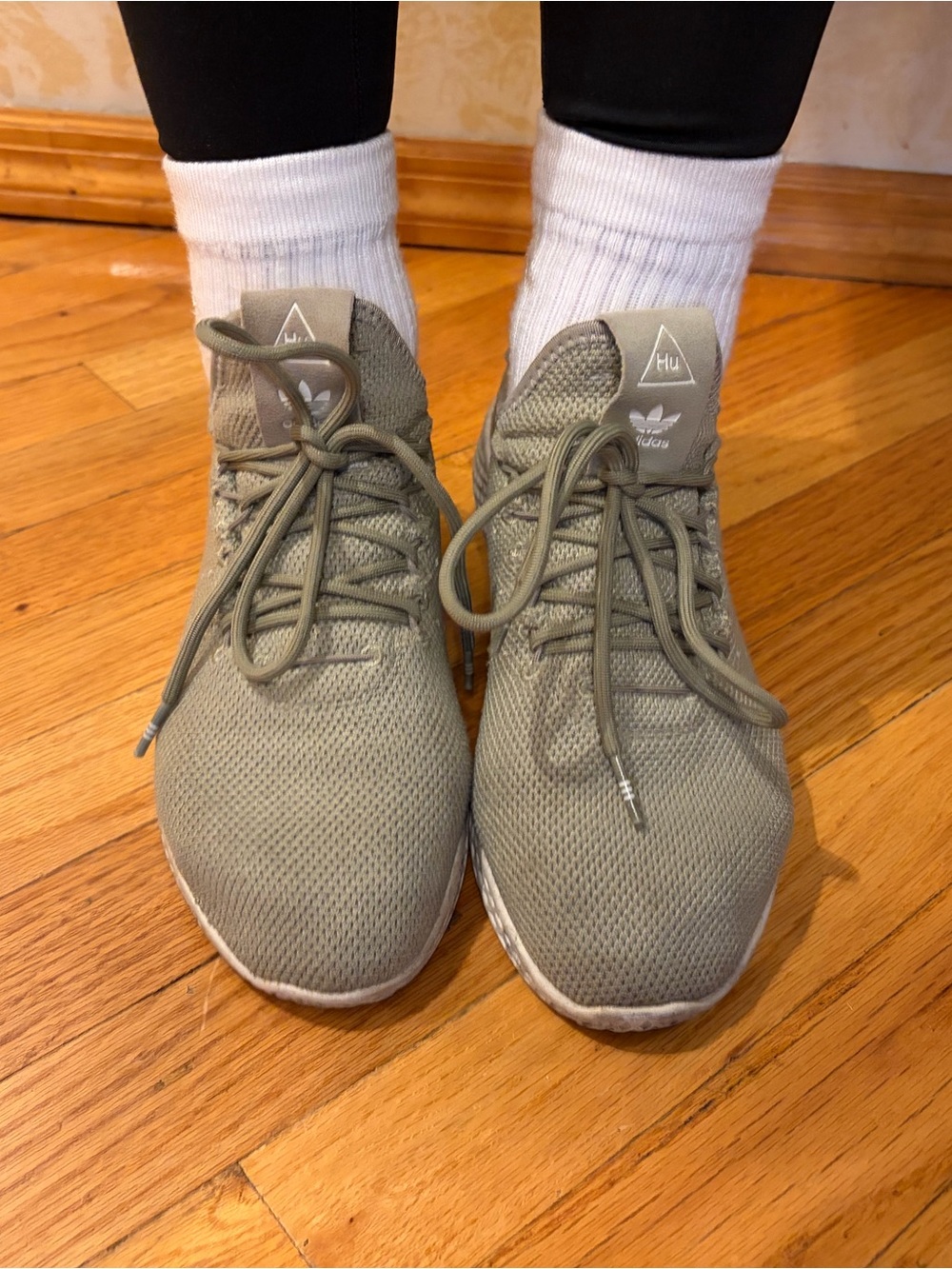 adidas Hu Athletic Sneakers - Olive